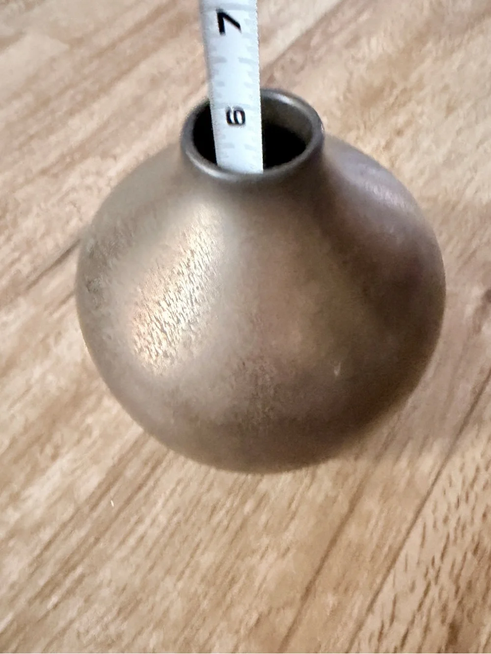 Crate&Barrel Metallic Bronze Round Vase